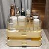 Decorcode Makeup Organizer with Stackable Drawers, Bathroom Countertop Vanity Organizers and Storage, Ideal for Desk and Dresser, Great for Cosmetics, skin Care, Lipsticks, Nail Care -Cream White view 1