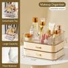 Decorcode Makeup Organizer with Stackable Drawers, Bathroom Countertop Vanity Organizers and Storage, Ideal for Desk and Dresser, Great for Cosmetics, skin Care, Lipsticks, Nail Care -Cream White view 2