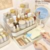 Decorcode Makeup Organizer with Stackable Drawers, Bathroom Countertop Vanity Organizers and Storage, Ideal for Desk and Dresser, Great for Cosmetics, skin Care, Lipsticks, Nail Care -Cream White view 3