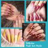Lionvison 500PCS Clear Stiletto Nail Tips, Medium Wide Acrylic Nail Tip for Dip Powder, Half Cover False Nail Tip, French Tips Nail Extensions for Nail Salon, 10 Sizes Fake Nail Tips view 4