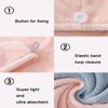 Lumimi Bath Pre Dry Hair Towel 2 Pack - Quick Dry Super Absorbent Lightweight Turban With Button - Drying Wrap for Shower Wellness, Pink Blue view 2