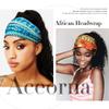 Aceorna African Headbands Boho Knotted Hairbands Stretch Wide Head Wraps Elastic Yoga Turban Hair Scarfs Workout Printed Hair Accessories for Women Pack of 4 (Style B) view 4