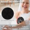 INNERNEED Food-Grade Soft Silicone Body Scrubber Shower Brush, with Scalp Massager Shampoo Brush, Wet & Dry Manual Scalp Care Hair Washing (Black) view 3