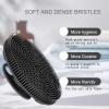 INNERNEED Food-Grade Soft Silicone Body Scrubber Shower Brush, with Scalp Massager Shampoo Brush, Wet & Dry Manual Scalp Care Hair Washing (Black) view 4