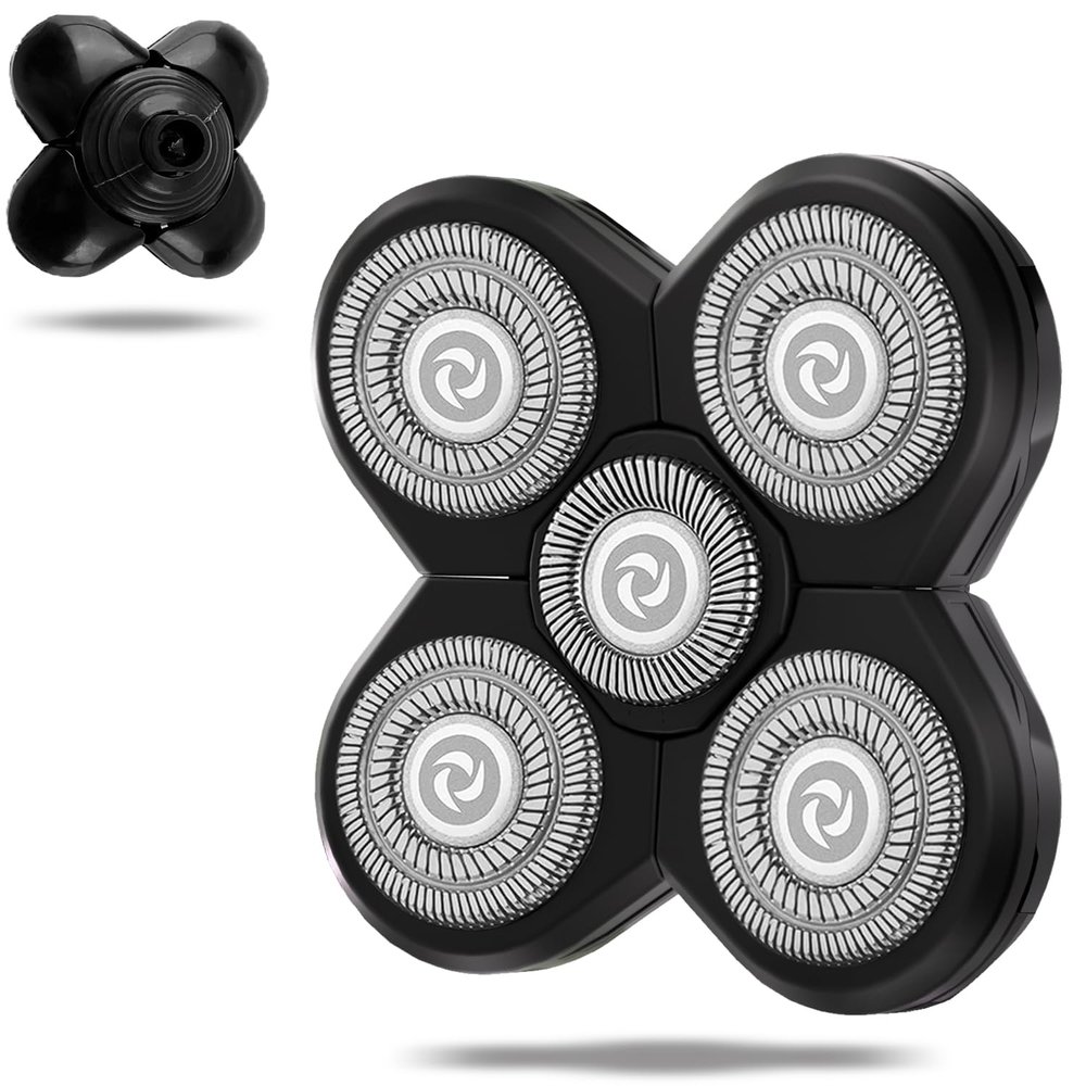 UPTARD Head Shaver Replacement Heads,Head Shaver Replacement Blades, Head Shavers for Bald Men,Head shavers for Men, Stainless Steel Rotary Blades for Electric Head Razor (black5)