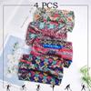 Aceorna African Headbands Boho Knotted Hairbands Stretch Wide Head Wraps Elastic Yoga Turban Hair Scarfs Workout Printed Hair Accessories for Women Pack of 4 (Style C) view 2
