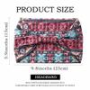 Aceorna African Headbands Boho Knotted Hairbands Stretch Wide Head Wraps Elastic Yoga Turban Hair Scarfs Workout Printed Hair Accessories for Women Pack of 4 (Style C) view 3