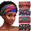 Aceorna African Headbands Boho Knotted Hairbands Stretch Wide Head Wraps Elastic Yoga Turban Hair Scarfs Workout Printed Hair Accessories for Women Pack of 4 (Style A) view 1
