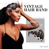 Aceorna African Headbands Boho Knotted Hairbands Stretch Wide Head Wraps Elastic Yoga Turban Hair Scarfs Workout Printed Hair Accessories for Women Pack of 4 (Style A) view 4
