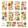 60 Pieces Cinco De Mayo Mexican Fiesta Tattoos for Kids, Fiesta Party Decorations, Taco Pinata Bachelorette Temporary Tattoo Stickers for Party Supplies Favors view 2