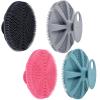 INNERNEED Food-Grade Soft Silicone Body Scrubber Shower Brush Handheld Cleansing Skin Brush, Gentle Exfoliating and Lather Well (Pack of 4) view 1