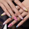 GLAMERMAID Light Colorful Rainbow Press on Nails Medium Almond, Tie Dye Jelly Soft Gel False Nals, Stiletto Glue on Nails Kit for Women, Reusable Short Oval Stick on Acrylic Fake Nails Manicure Set view 3