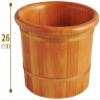 ONCLI Wood Foot Bath Bucket Wooden Foot Basin Oak Foot Bath Barrel Foot Washing Basin High 26cm Foot Spa Bucket Foot Massage Pedicure Basin Tub Middle-Aged and Elderly Health Care Gift Super Easy to view 2