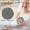 INNERNEED Food-Grade Soft Silicone Body Scrubber Shower Brush, with Handheld Facial Cleansing Skin Brush, with Scalp Massager Shampoo Brush (Gray) view 4