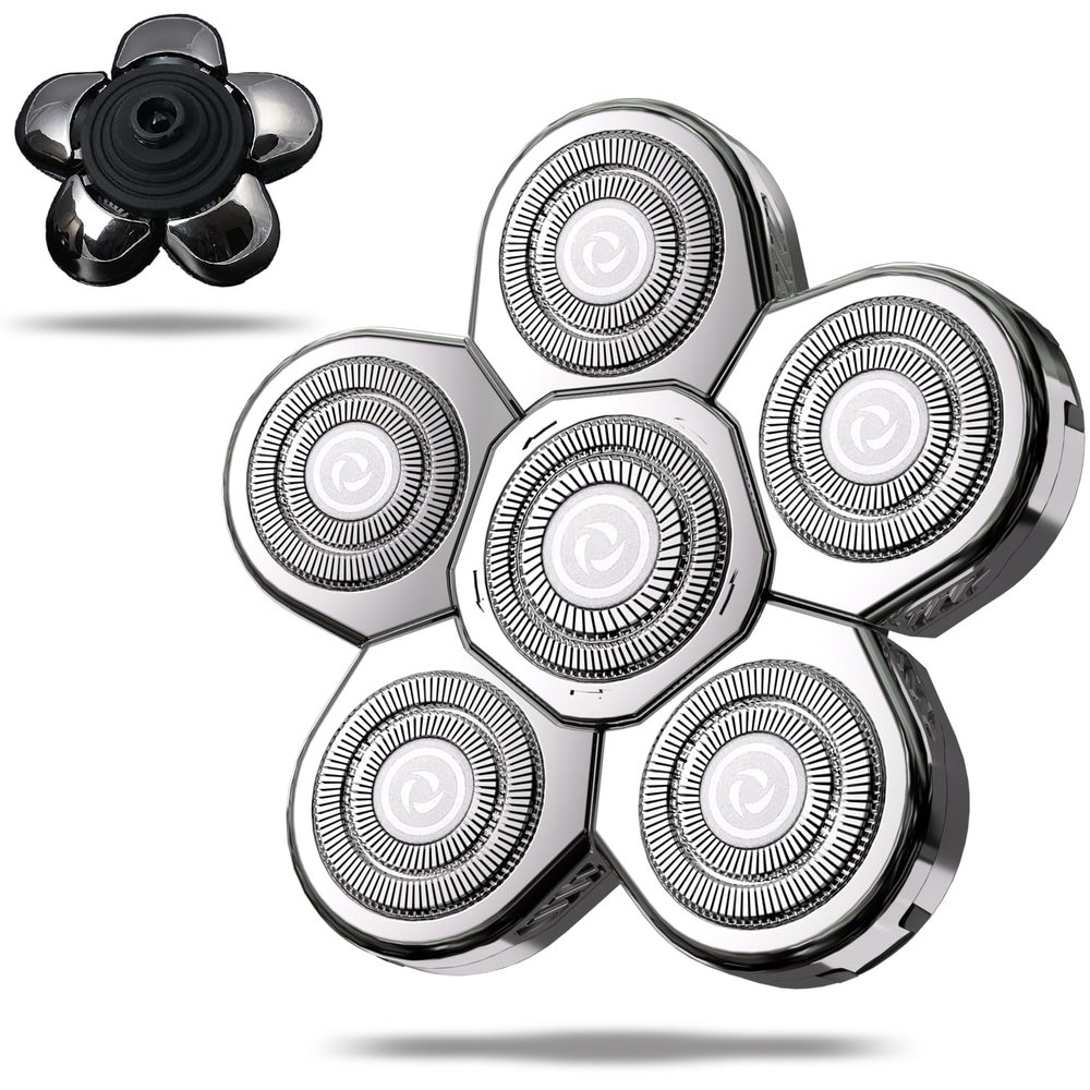 UPTARD Head Shaver Replacement Heads,Head Shaver Replacement Blades, Head Shavers for Bald Men,Head shavers for Men, Stainless Steel Rotary Blades for Electric Head Razor (silver6)