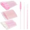 200Pcs Eyelash Extension Supplies Kit,Disposable Lash Spoolies Brushes Micro Swab Brushes Mascara Wand Lip Brushes for Eyelash Extension Tattoo Lipstick Applicator (Crystal Pink) view 1