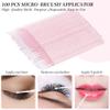 200Pcs Eyelash Extension Supplies Kit,Disposable Lash Spoolies Brushes Micro Swab Brushes Mascara Wand Lip Brushes for Eyelash Extension Tattoo Lipstick Applicator (Crystal Pink) view 4