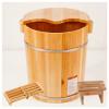 Wood Foot Bath Bucket Wooden Foot Basin Wooden Foot Bath Basin Home Pedicure Tub 40cm High Soaking Bucket Barrel Fir Footbath Wash Improve Sleep Middle-aged And Elderly Health Care Gift (Color : B) view 1