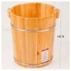 Wood Foot Bath Bucket Wooden Foot Basin Wooden Foot Bath Basin Home Pedicure Tub 40cm High Soaking Bucket Barrel Fir Footbath Wash Improve Sleep Middle-aged And Elderly Health Care Gift (Color : B) view 2