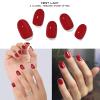 Adora Couture Semi Cured Gel Nail Strips with 30 Pieces - UV Gel Stickers, Manicure Kit, Easy Application Wraps Includes Prep Pads, Nail File, Wooden Stick - UV Light Required (Red Lady) view 2