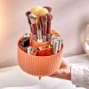 RIPTEADRY Makeup Brush Holder, 360 Rotating Makeup Organizer, 5 Slot Makeup Brushes Cup Pen Holder, Desk Storage Container, for Vanity Decor, Cosmetic Display view 2