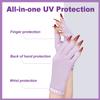 NXJ INFILILA UV Gloves for Nails, Anti UV Light Gloves for Gel Nail Lamp, Professional UPF 99+ Protection for Women Protect Hands from Sun and Nail Lamp Harm(Purple) view 3