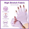 NXJ INFILILA UV Gloves for Nails, Anti UV Light Gloves for Gel Nail Lamp, Professional UPF 99+ Protection for Women Protect Hands from Sun and Nail Lamp Harm(Purple) view 4