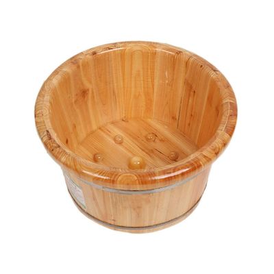Wood Foot Bath Bucket Massage Foot Bath Barrel, Fragrant Fir Pedicure Bathtub,Children' s Foot Bath, Household Foot Bath Barrel, Steamed Foot Bucket With Lid, Pedicure Bowl, 2 Styles,(height:24cm) (