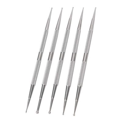 5pcs Double Head Nail Art Dotting Pen, Stainless Steel Nail Painting Pen, DIY Decoration Dotting Pen, Art Rhinestones Drawing Nail Art Dotting Pen, Wholesale Business