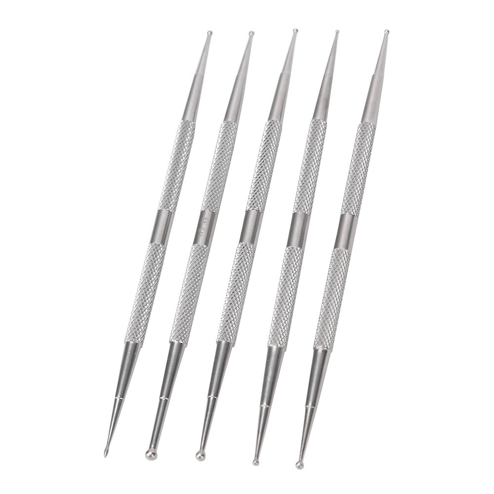 5pcs Double Head Nail Art Dotting Pen, Stainless Steel Nail Painting Pen, DIY Decoration Dotting Pen, Art Rhinestones Drawing Nail Art Dotting Pen, Wholesale Business