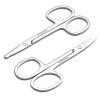 Men's and Women's Facial Hair Small Scissors, Eyebrow, Nose, Beard, Whisker, Eyelash, Ear Hair Trimming Set, Curved and Rounded Safety Tip Scissors for Haircutting 2pcs view 1