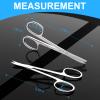 Men's and Women's Facial Hair Small Scissors, Eyebrow, Nose, Beard, Whisker, Eyelash, Ear Hair Trimming Set, Curved and Rounded Safety Tip Scissors for Haircutting 2pcs view 2
