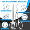 Men's and Women's Facial Hair Small Scissors, Eyebrow, Nose, Beard, Whisker, Eyelash, Ear Hair Trimming Set, Curved and Rounded Safety Tip Scissors for Haircutting 2pcs view 3