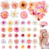 36 Pack Flower Hair Clips Rose Hair Accessories for Women Boho Bride Flower Claw Clip Side Hair Clip Hairpin Brooch Pin Headpiece for Girls Wedding view 1