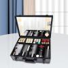 InSyoForeverEC Makeup Case with Lighted Mirror, Makeup Bag Makeup Train Case, Portable Cosmetic Organizer with Adjustable Dividers, Makeup Brushes Storage Organizer, Makeup Accessories & Tools Case view 2