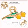 6 Pcs Metal Flower Tulip Clips with Strong Hold for Long, Thick & Curly Hair - Cute Strawberry, Butterfly Jaw Hair Clamps for Fashion & Big Hair Styles - For Women and Girls view 4