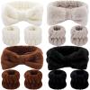 12PCS Spa Microfiber Headband and Wrist Towels for Women - Soft Absorbent Elastic Bow Skincare Set for Makeup, Hair Washing, and Facial Care view 1