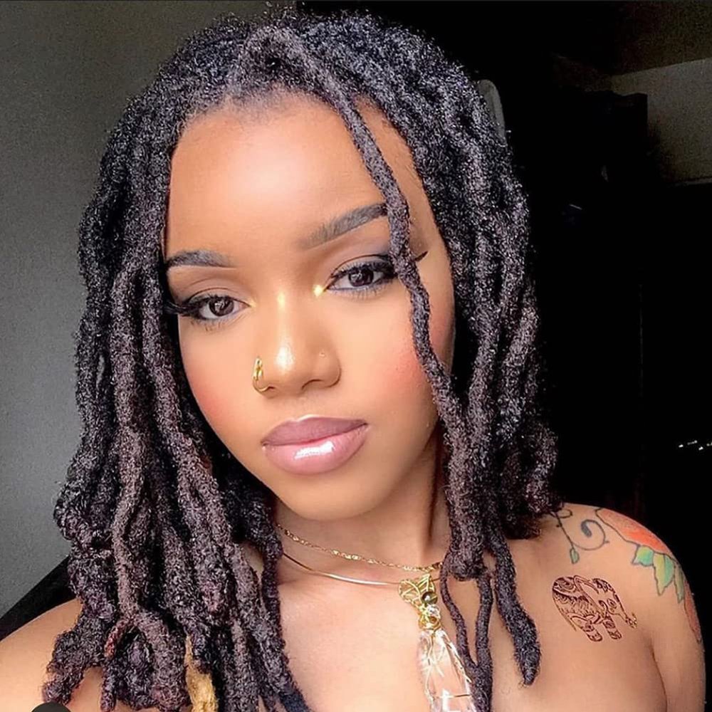 0.6cm 16inch 40 Stands 100% Real Human Hair Dreadlock Extensions For Men/Women Full Head Handmade Permanent Loc Extensions Bundles Can Be Dyed Bleached Curled and Needles