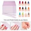 Nail File (200 Pcs), Bulk Emery Board Nail Files for Acrylic Nails and Natural Nails, 100/180 Grit Double Sided Emory Boards for Gel Nail Professional Reusable Washable Manicure Pedicure Kit Set Gray view 2