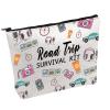 PWHAOO Friend Trip Makeup Bag Trip Survival Bag Cosmetic Bag Adventure Lover Gift Explore Gift (Trip B) view 1