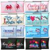 Silkfly 16 Pieces Cruise Survival Kit Novelty Cruise Cosmetic Bags Gift Travel Canvas Makeup Bag Zipper Organizer Pouch for Ocean Ship Lover Women Mom Vacation Friend Exchange Ideas(Colorful Base) view 1
