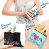 Silkfly 16 Pieces Cruise Survival Kit Novelty Cruise Cosmetic Bags Gift Travel Canvas Makeup Bag Zipper Organizer Pouch for Ocean Ship Lover Women Mom Vacation Friend Exchange Ideas(Colorful Base) view 4