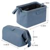 KomalC Large Premium Leather toiletry bag for Men and Women, travel utility Dopp kit wash bag (Blue) view 2