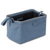 KomalC Large Premium Leather toiletry bag for Men and Women, travel utility Dopp kit wash bag (Blue) view 4