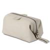 KomalC Large Premium Leather toiletry bag for Men and Women, travel utility Dopp kit wash bag (Snow) view 1