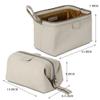 KomalC Large Premium Leather toiletry bag for Men and Women, travel utility Dopp kit wash bag (Snow) view 2