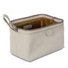KomalC Large Premium Leather toiletry bag for Men and Women, travel utility Dopp kit wash bag (Snow) view 4