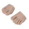 1 Pair Silicone Nail Practice Trainning Foot Flexible Manicure Nail Art Training Display Fake Half Foot Model Pedicure Practice (Dark Skin Color) view 3