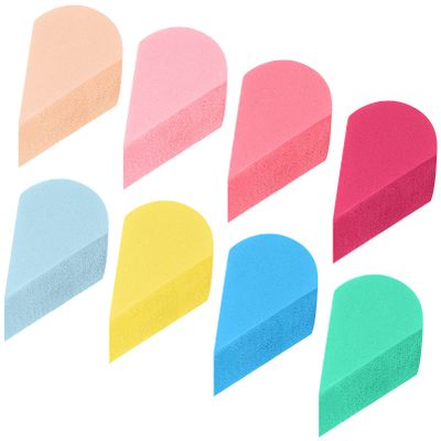 MAGICLULU 8 Pcs Makeup Wedge Foundation Sponge Wedges Sponges Wet & Dry Use Reusable Non latex Cosmetic Sponges for Face Curve Blending