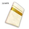AYUS Pure Cotton Dhotie/Mundu, Cream/Golden, 3.8 MTR view 3